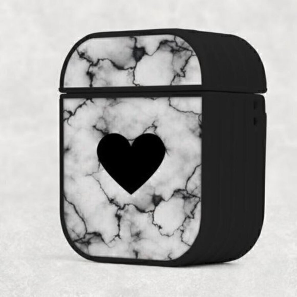 Marble Heart Airpod Case